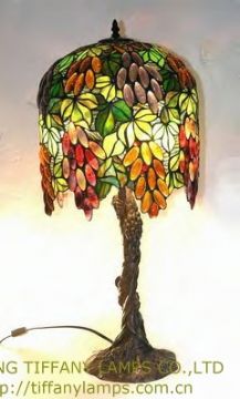 Tiffany Long Grape Table Lamp